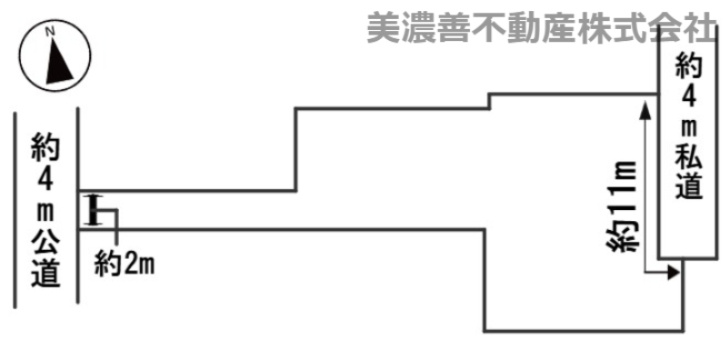 ６５１５８　岐阜市薬師町土地の区画図