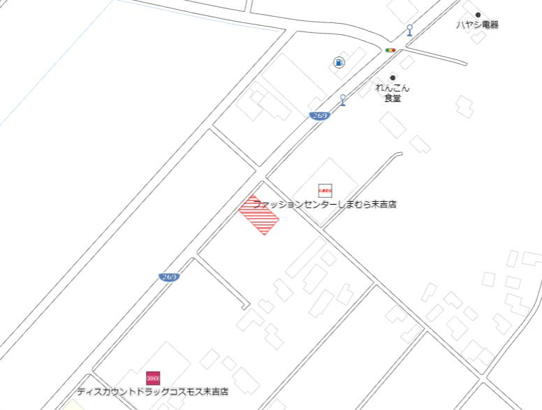 曽於市末吉町二之方の売地の土地図