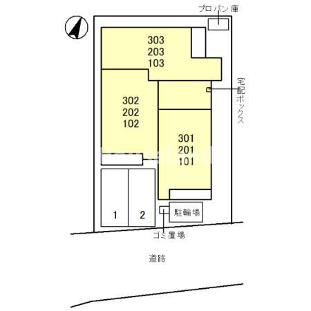 D-Luce 秋月（ﾃﾞｨｰﾙｰﾁｪ ｱｷﾂﾞｷ）の区画図
