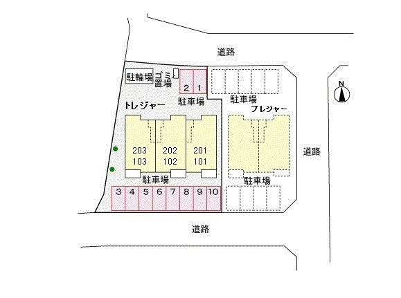 トレジャーの区画図