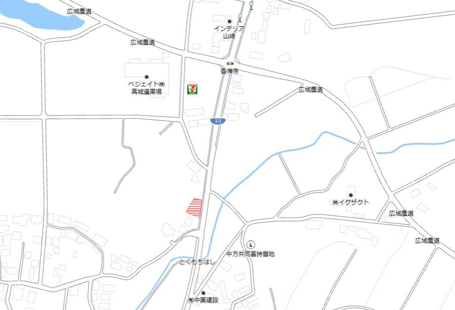 都城市高城町石山の売地の土地図