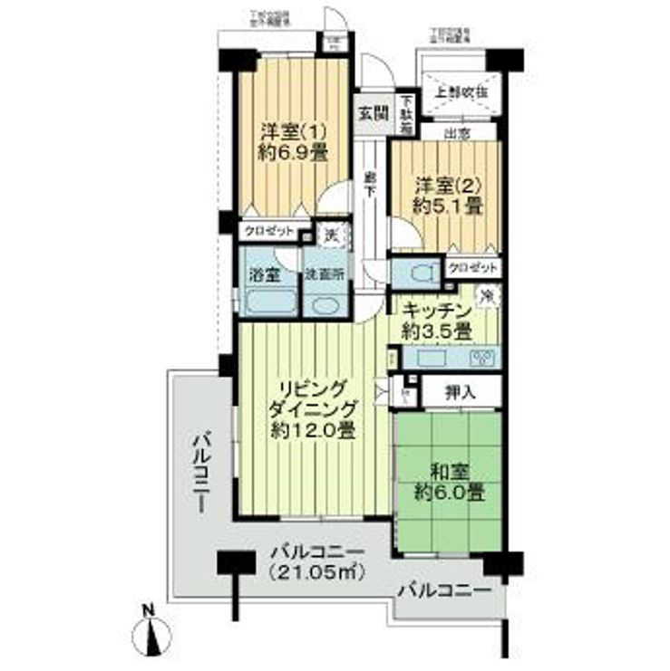 ライオンズガーデン高幡不動の間取り