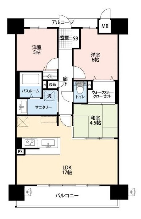 アルファステイツ土佐町の間取り