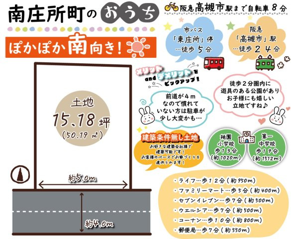 南庄所町　建築条件無し土地の区画図