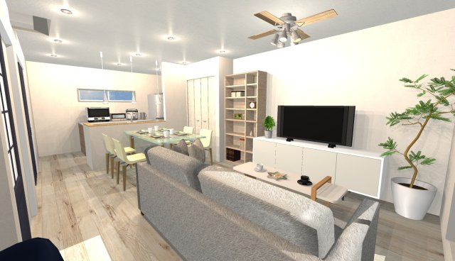 南庄所町　プランA　建築条件付き土地の完成予想図|【イメージパース】