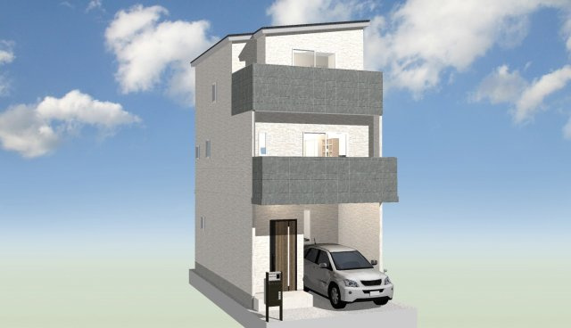 南庄所町　プランA　建築条件付き土地の外観パース