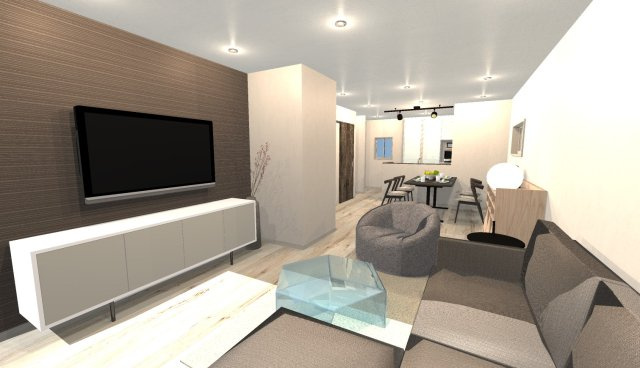 日向町　Ａプラン　建築条件付き土地の完成予想図|【イメージパース】