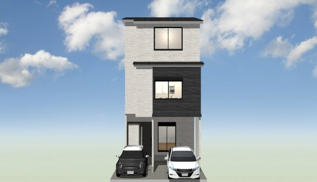 日向町　Ａプラン　建築条件付き土地の完成予想図|【イメージパース】