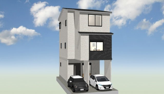 日向町　Ａプラン　建築条件付き土地の完成予想図|【イメージパース】