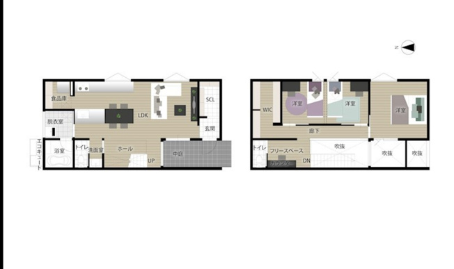 使いやすい２LDK！
キッチンは嬉しいパントリー付き♪