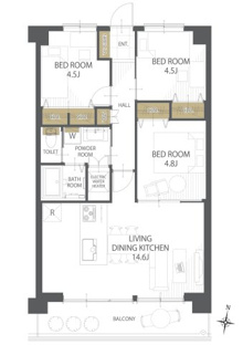 【間取り】セシーズ福井越前花堂 