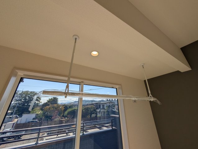 【設備】 | ブルーミングガーデン高崎市下佐野町ー③ | 雨の日も安心の室内物干し♪