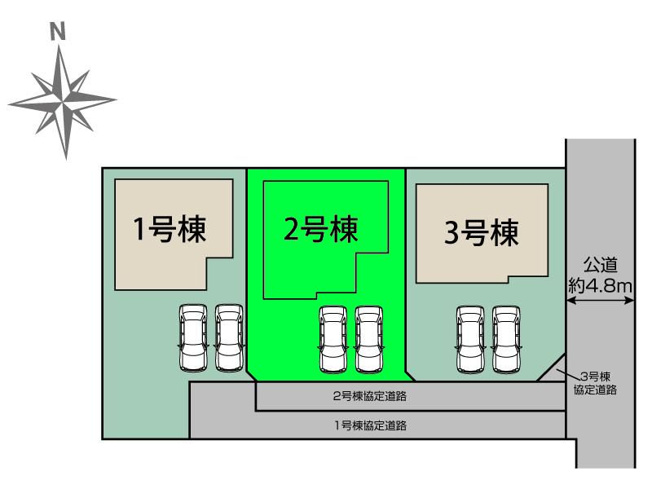 【区画図】 | ブルーミングガーデン高崎市下佐野町ー② | 「オール電化住宅」登場です！
倉賀野小学校まで1Kmと通学便利な好立地！