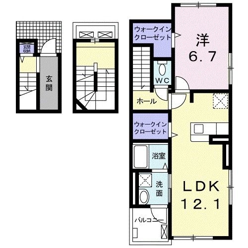 【間取り】 | ヴィーナスⅢ－Ｂ