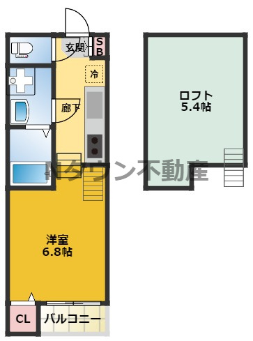 【間取り】 | サニーハイツ南川町 | 間取りです。