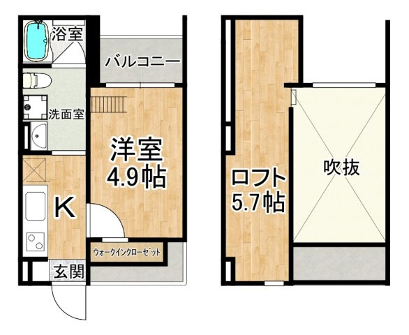 Ｙ‘ｓ village 馬場通 202号室の間取り|※間取りが現況と異なる場合は現況を優先します※