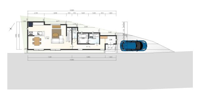 明石市大久保町大久保町　宅地の参考プラン|1階平面図