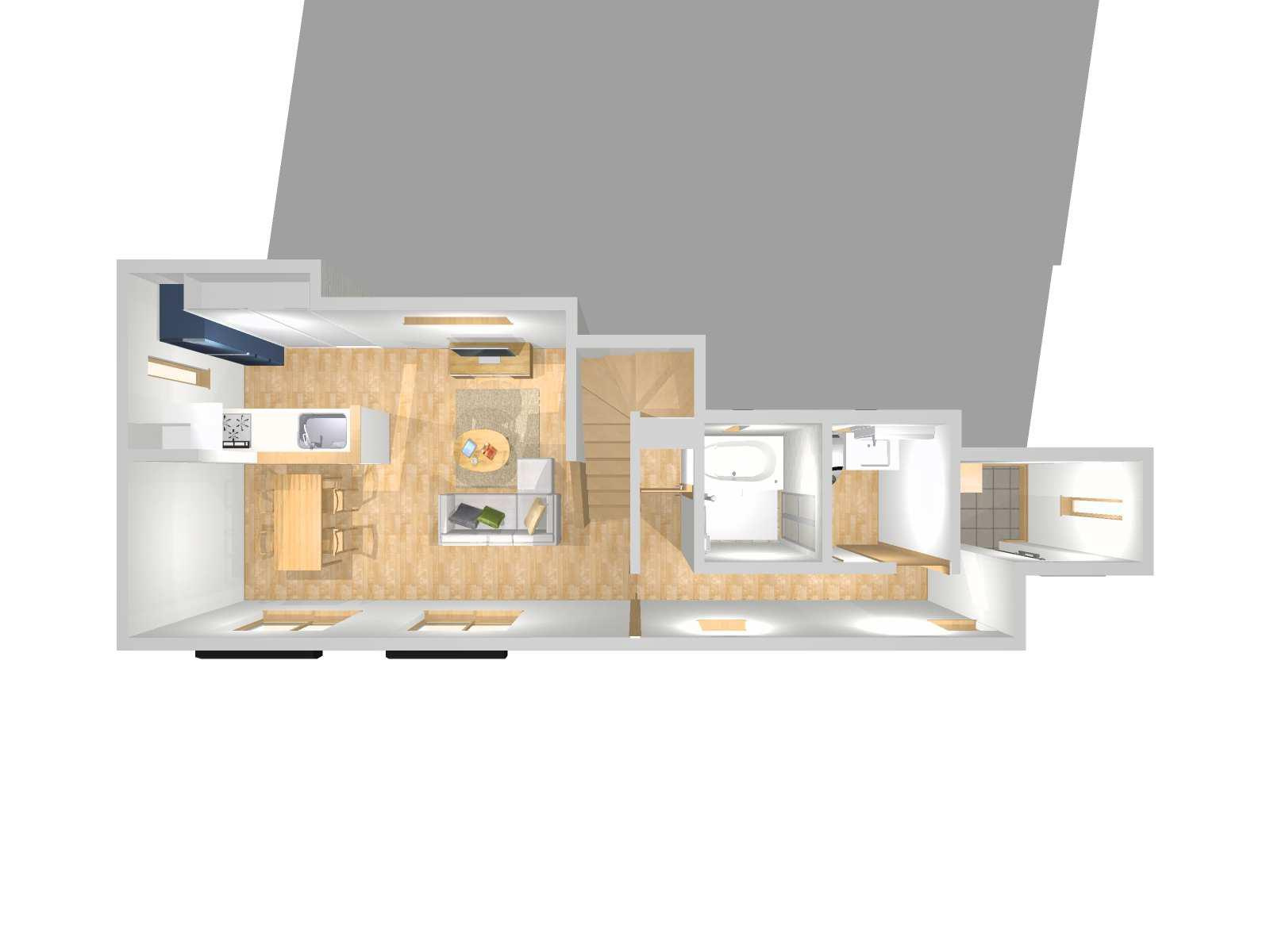 明石市大久保町大久保町　宅地の完成予想図|1階俯瞰図