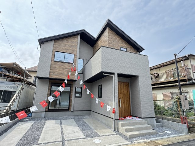 松戸市栗ケ沢新築戸建（栗ケ沢３期）の外観|完成済み内覧可能です！！