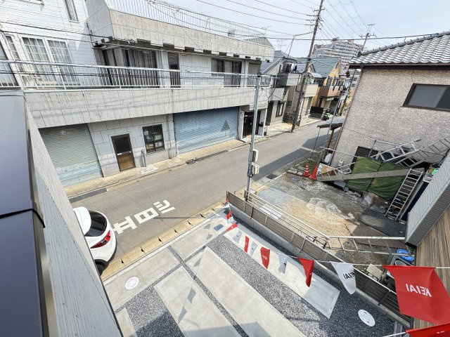 松戸市栗ケ沢新築戸建（栗ケ沢３期）の展望|バルコニーより道路側眺望