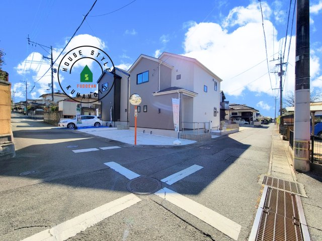 合志市須屋群窪第1-2棟（1号棟）の前面道路含む現地写真|見学の時間などお気軽にお問い合わせ下さい。