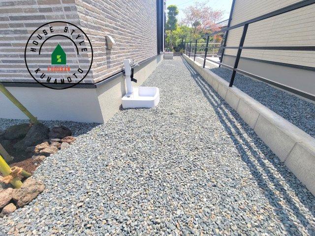 熊本市西区田崎1丁目第1-2棟（2号棟）の庭|お庭で自由な時間を過ごせます。