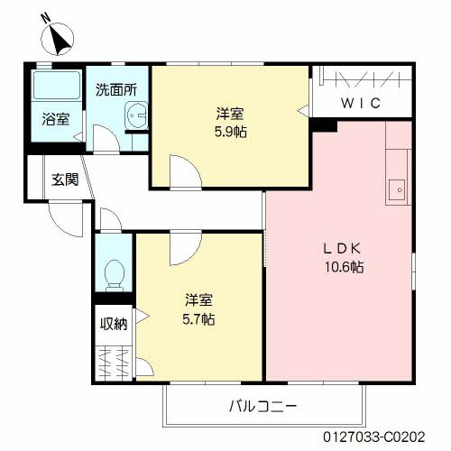 ビューハイム C棟の間取り|使い勝手の良い間取りです♪