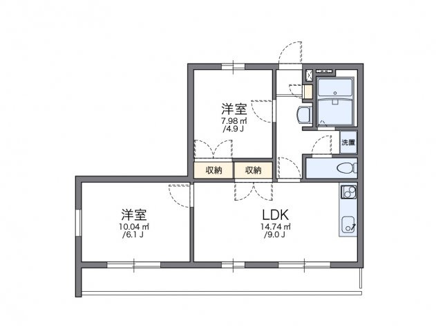 神戸市西区大沢２丁目のアパートの間取り