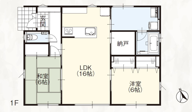 【間取り】 | 山形市浜崎　全3棟　 | (3号棟)、価格3190万円、2LDK、土地面積202.16m2、建物面積71.21m2
