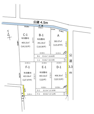 【区画図】 | 熊谷市小曽根分譲地　780万　土地C