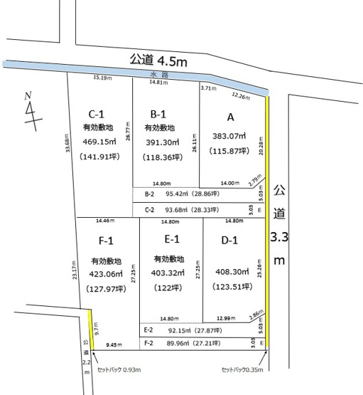 【土地図】 | 熊谷市小曽根分譲地　520万　土地E
