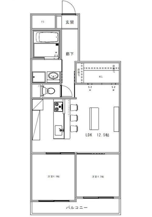 エーデル戸坂　の間取り