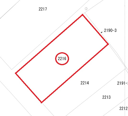 笠岡売地の土地図