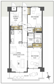 【間取り】 | コスモ南浦和ステーシア
