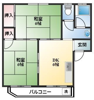 【間取り】 | 稲地ハイツ