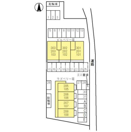ラズベリー荘の区画図