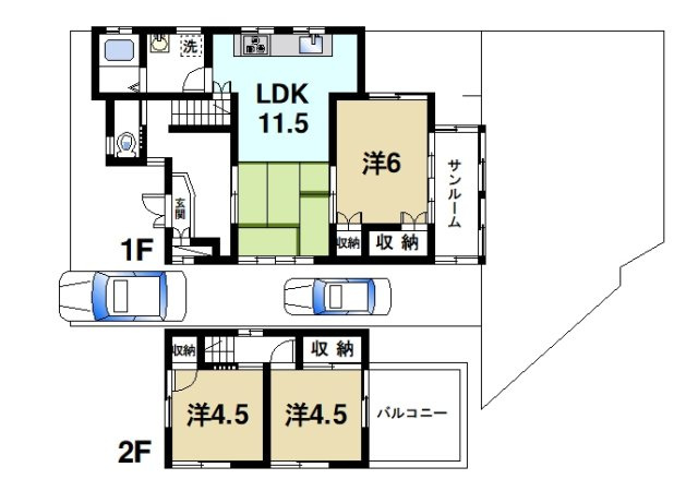 生駒市北新町 戸建の間取り