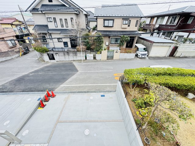松戸市小金原７丁目新築戸建【貝の花小学校：7分】の展望|バルコニーより道路側眺望