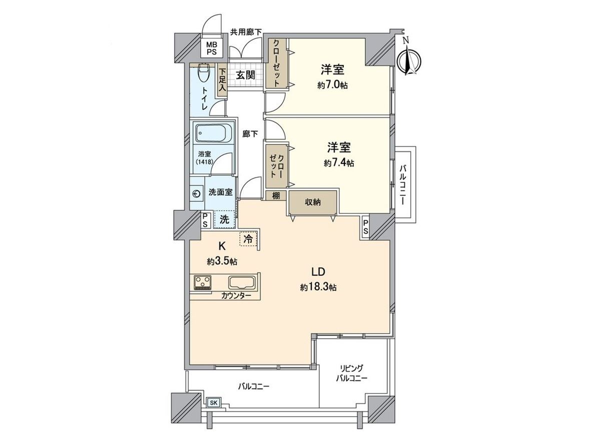 プログレス鹿田本町の間取り