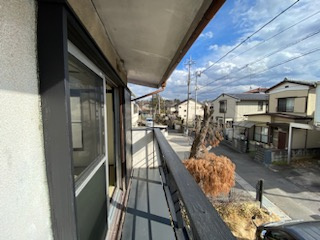 小山貸戸建のバルコニー