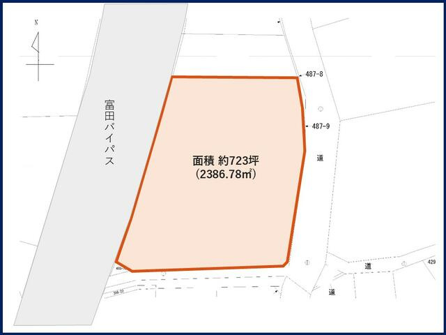 栃木市大平町　土地の区画図