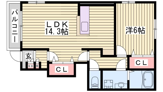 プロムナードＡの間取り