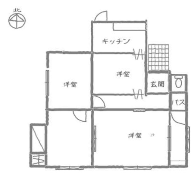 大津市本堅田１丁目の店舗の間取り