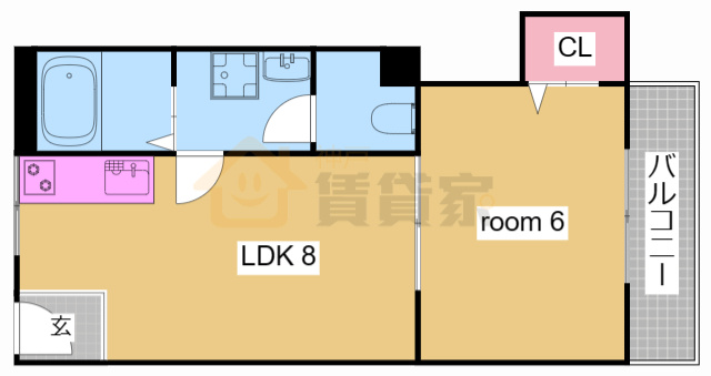 神戸市北区鈴蘭台西町１丁目の賃貸マンションの間取り