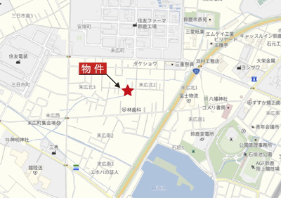 【地図】 | 鈴鹿市末広北2丁目 | 広域Map