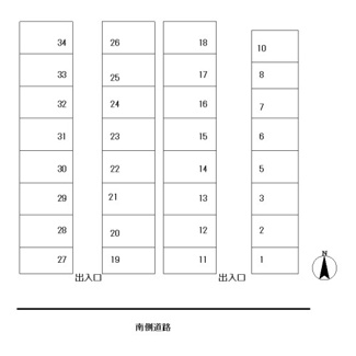 【区画図】 | 金杉第１駐車場（屋根付き）