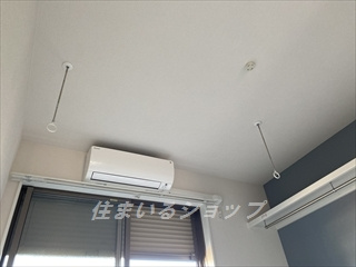 広島市安佐北区口田南１丁目のアパートの設備|室内物干し・シャッター雨戸・エアコン