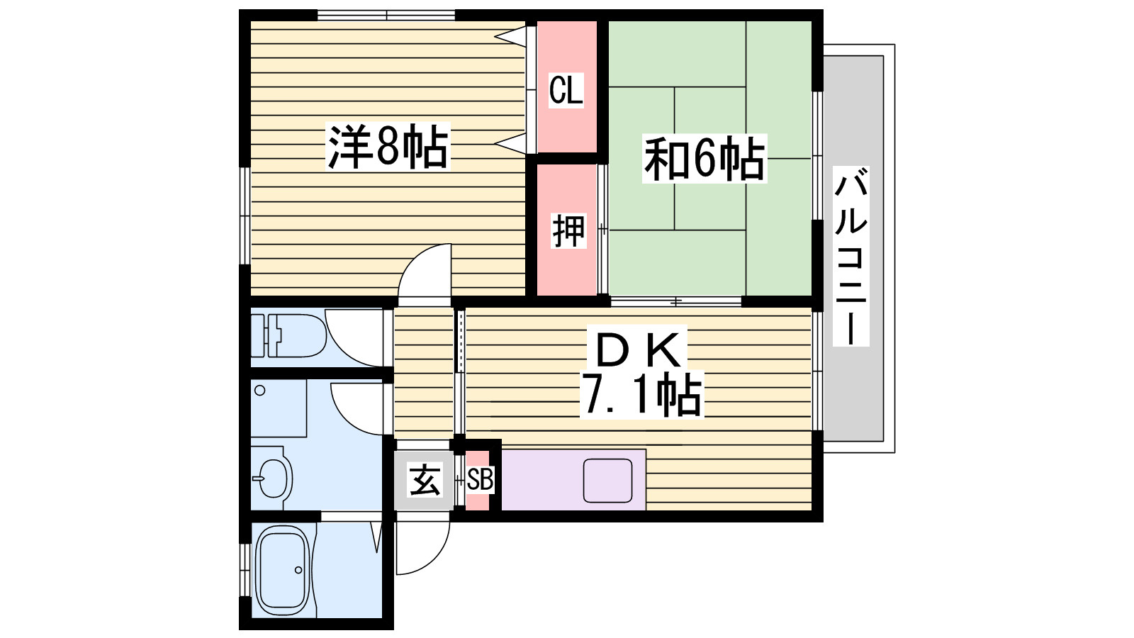 パディ飾磨　Ⅱ番館の間取り