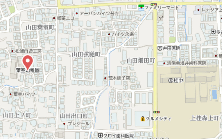 京都市西京区山田葉室町　中古戸建の地図