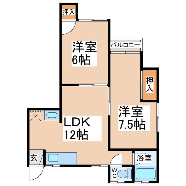 永江コーポ3の間取り